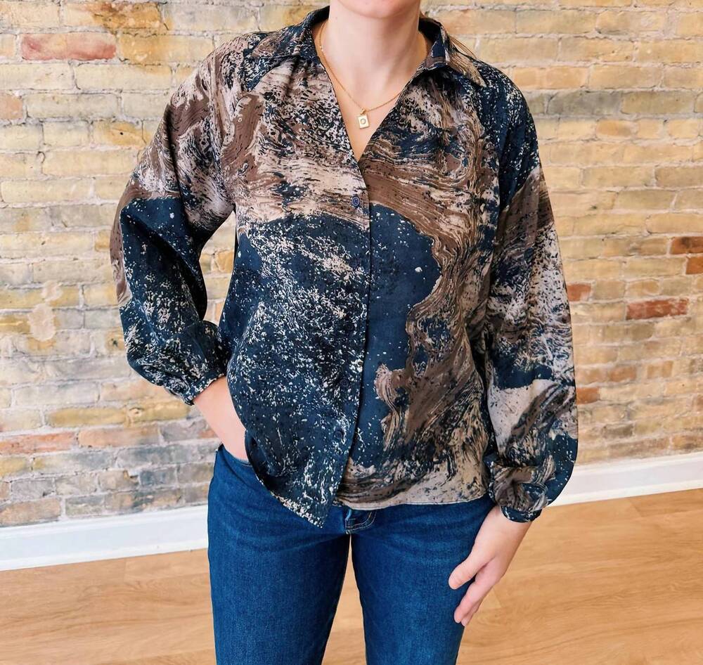 NEW GRADE & GATHER emma top in navy